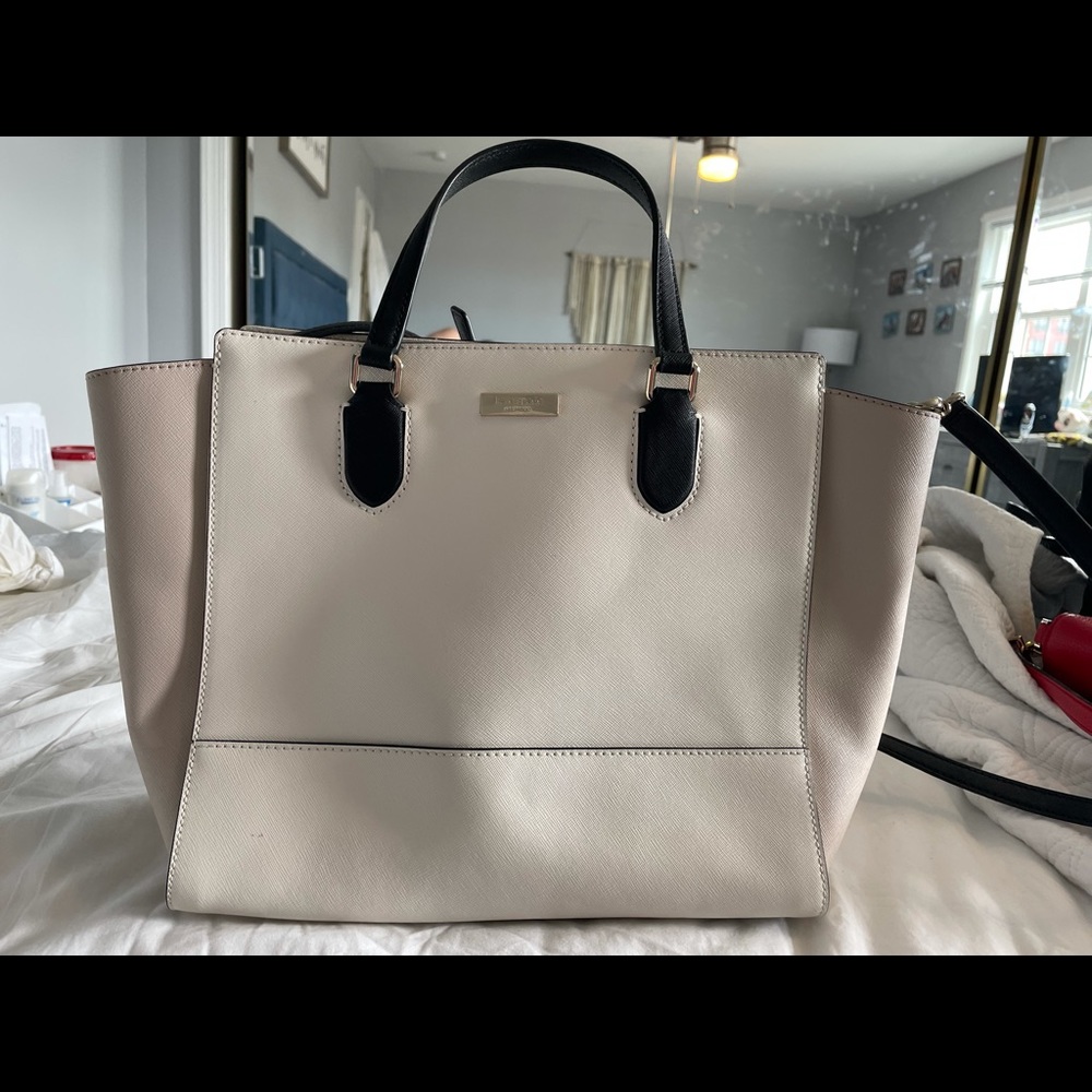 Kate Spade White/Cream/Black Tote